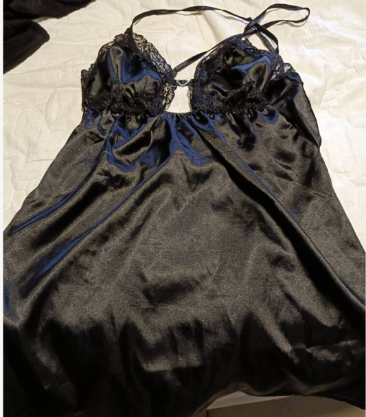 Silky Spell Sexy Lace Deep V Spaghetti Strap Side Slit Mini Dress, Waisted & Smooth Look