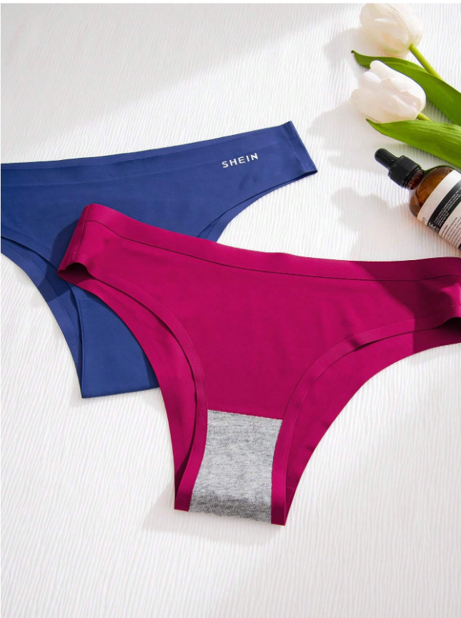 Shein Underwear&Sleepwear Basics 7pcs/Pack Ladies' Seamless Solid Color Triangle Panties
