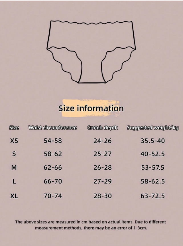 Aofeiqike 3pcs/Pack European & American Seamless Ice Silk Panties, Women's Wavy Edge Breathable Sports Yoga Bikini Briefs, Women's Comfortable Breathable Sexy Casual Cute Seamless Cooling Underwear