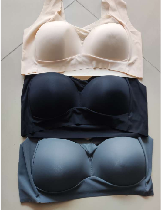 3pcs Seamless Backless Camisole Bras, Wireless Sports Bras, Sexy Undershirt Bras