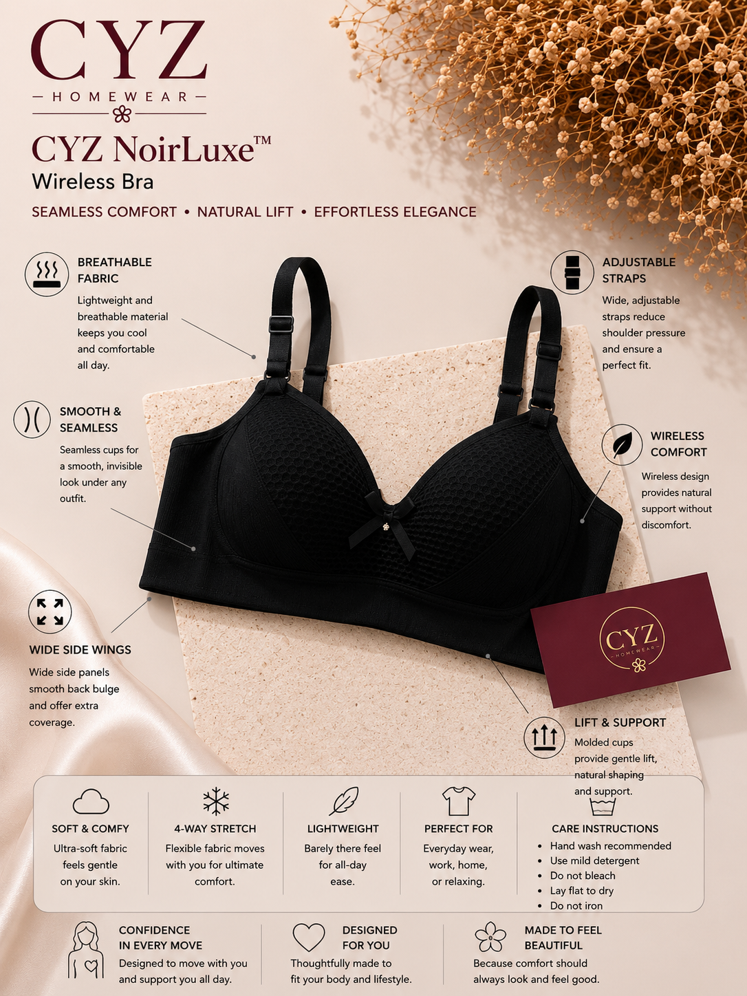 CYZ Rosalie Luxe™ Wireless Bra
