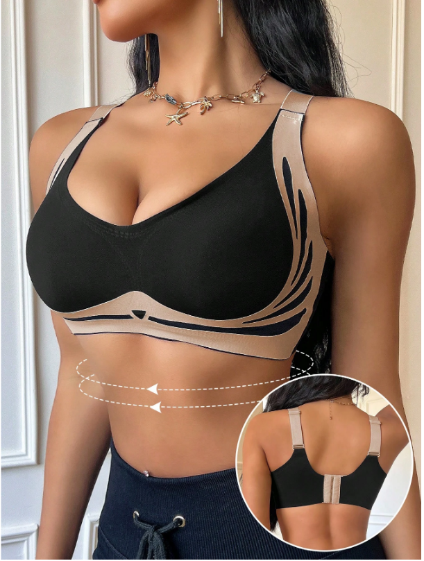 Light Chest Support Binder Bra Soft Support Seamless Bra Women's Lightweight Bras Breast Shaping Bra Lingerie Women Sexy Underwear Bra Great For Large Breasts Push-Up And Side Support Anti-Sagging And Adjustable