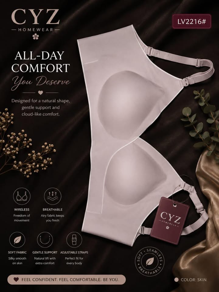 Seamless Wire-Free Comfort Bra – Ultra Soft Everyday Support