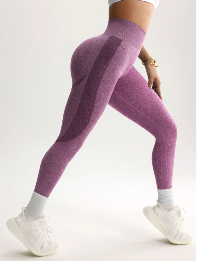 SHEIN Core Rhythm High Waisted Seamless Leggings For Women - Slim Tummy Control Butt Lifting Legging For Running Cycling Yoga Pickleball Exercise Casual