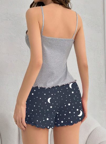 CoupledUp Women's Moon Print Pajama Set