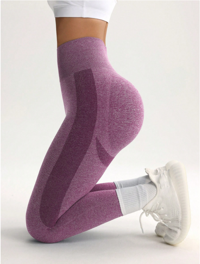 SHEIN Core Rhythm High Waisted Seamless Leggings For Women - Slim Tummy Control Butt Lifting Legging For Running Cycling Yoga Pickleball Exercise Casual