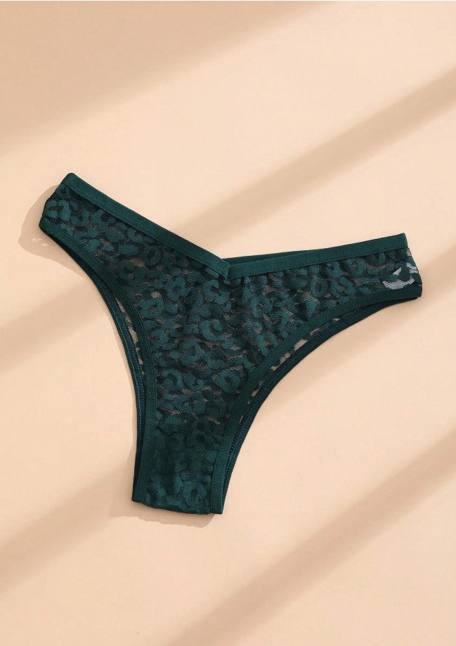 3 PCS Women's V-Waist Seamless Panties Sexy Lace Bikini Comfortable And Breathable Lingerie Sports Underwear
