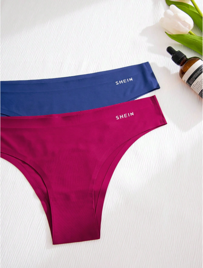 Shein Underwear&Sleepwear Basics 7pcs/Pack Ladies' Seamless Solid Color Triangle Panties