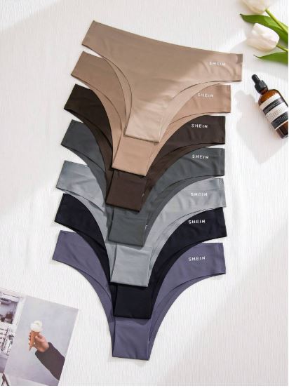 SHEIN Underwear& Sleepwear Basics Women's Seamless Underwear (7pcs Triangle Panties)
