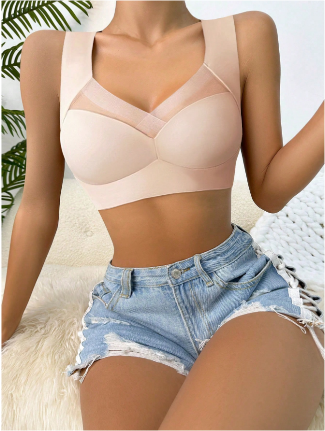 3pcs Seamless Backless Camisole Bras, Wireless Sports Bras, Sexy Undershirt Bras