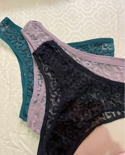 3 PCS Women's V-Waist Seamless Panties Sexy Lace Bikini Comfortable And Breathable Lingerie Sports Underwear