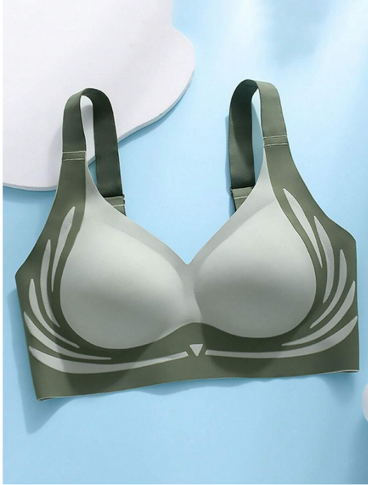 Women's Seamless Soft Support Bra, Lightweight Cup, Gathered, Anti-Droop, Side Coverage Reduction, Adjustable, Summer, Lingerie