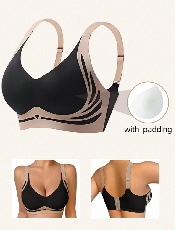 Light Chest Support Binder Bra Soft Support Seamless Bra Women's Lightweight Bras Breast Shaping Bra Lingerie Women Sexy Underwear Bra Great For Large Breasts Push-Up And Side Support Anti-Sagging And Adjustable