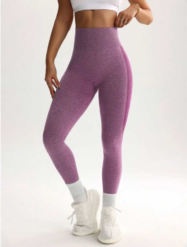 SHEIN Core Rhythm High Waisted Seamless Leggings For Women - Slim Tummy Control Butt Lifting Legging For Running Cycling Yoga Pickleball Exercise Casual