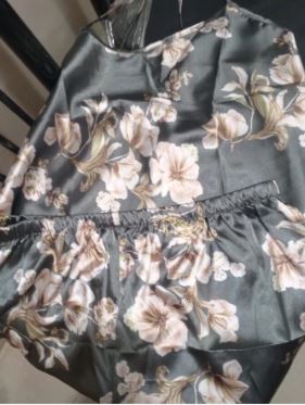 Floral Print Satin PJ Set / Pajama Set