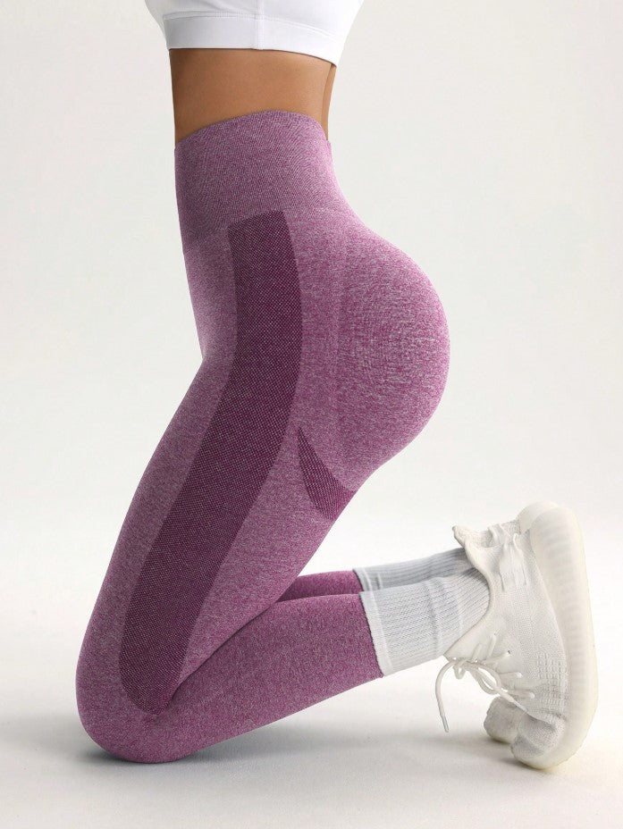 SHEIN Core Rhythm High Waisted Seamless Leggings For Women - Slim Tummy Control Butt Lifting Legging For Running Cycling Yoga Pickleball Exercise Casual